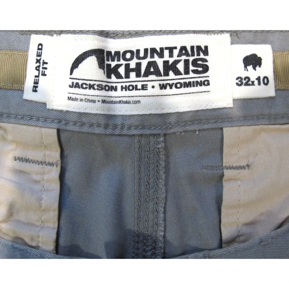 Mountain Khakis Lake Lodge Twill Relaxed Fit Shorts Men's‎ Size 32 x 10 Gray